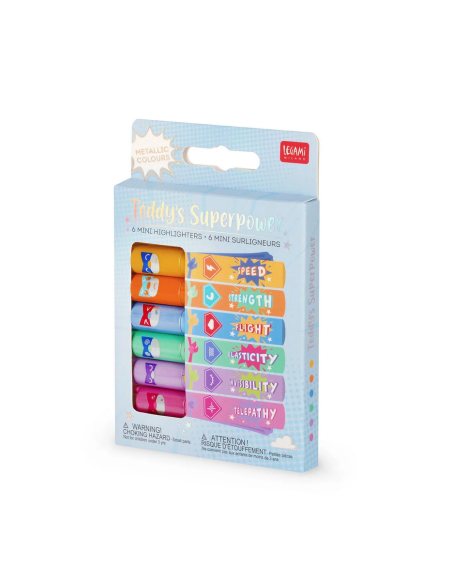 Set di 6 Mini Evidenziatori - Teddy's Superpower Legami