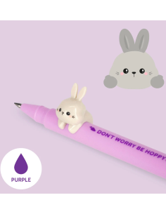 Penna Gel con Animaletto Decorativo Bunny "Don't Worry Be Hoppy" Lovely Friends Legami 2