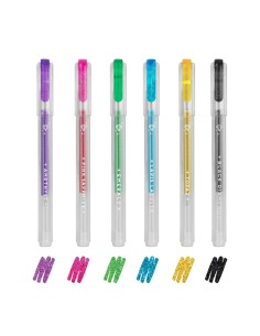 Set di 6 Mini Penne Gel Glitterate Legami