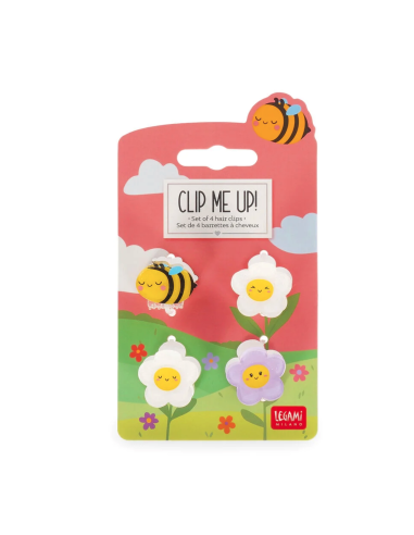 Set di 4 Mini Mollette per Capelli Bee - Clip me up! Legami
