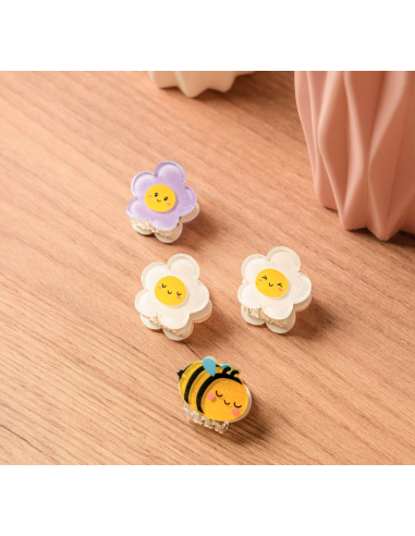 Set di 4 Mini Mollette per Capelli Bee - Clip me up! Legami