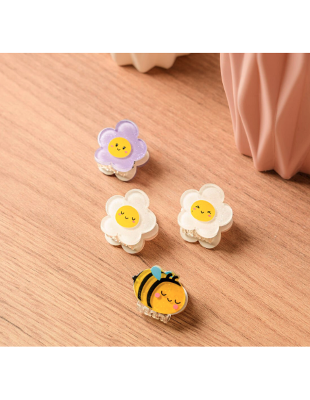 Set di 4 Mini Mollette per Capelli Bee - Clip me up! Legami