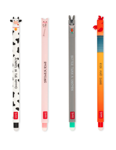 Set di 4 Penne Gel Cancellabili Erasable Pen Legami
