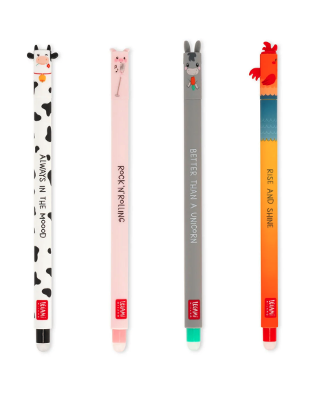 Set di 4 Penne Gel Cancellabili Erasable Pen Legami