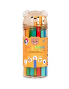 Set di 24 Matite Colorate con Temperino Teddy Friends Legami