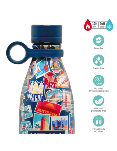 Bottiglia Termica 800 ml Travel Stickers Hot & Cold Legami 2
