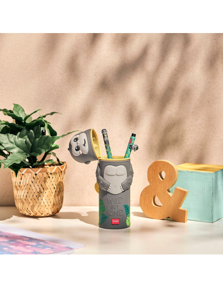 Astuccio 2-in-1 in Silicone Gorilla "Wild but Kind" Legami
