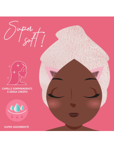Asciugamano per Capelli a Turbante Kitty Love My Hair Legami Milano 2