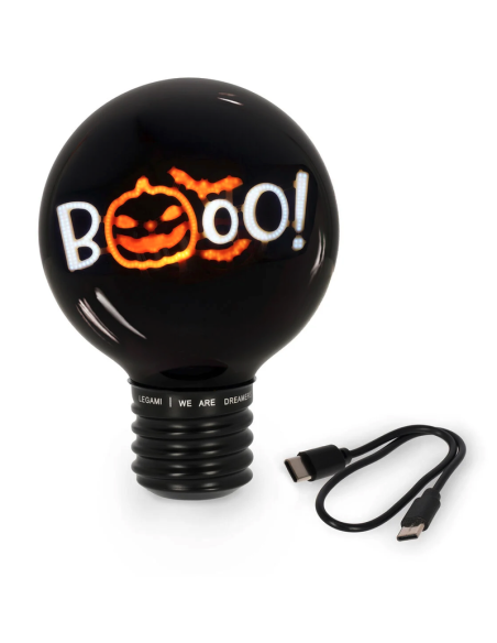 Lampada Decorativa da Tavolo a Forma di Lampadina Pumpkin Booo Bulb Fiction XL Legami