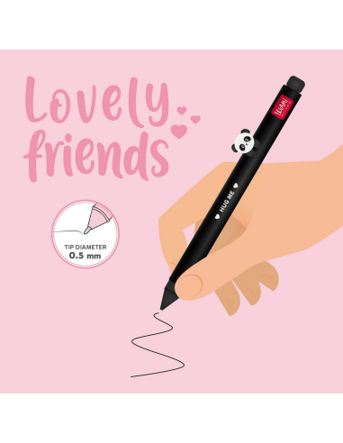 Penna Gel con Animaletto Decorativo Panda "Hug me"  Lovely Friends Legami