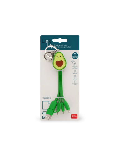 Cavo 6 in 1 di Ricarica Portachiavi Avocado Legami