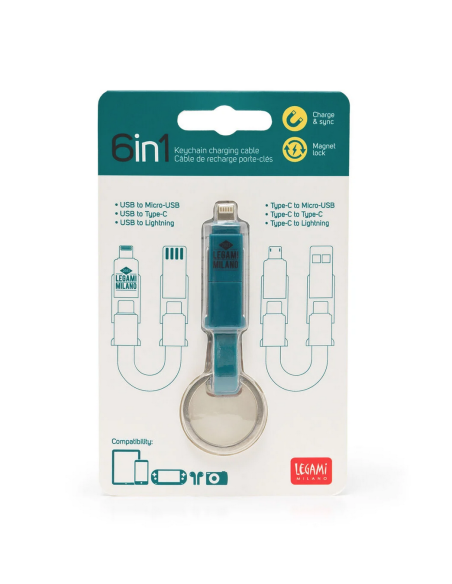 Cavo di Ricarica Portachiavi 6 in 1 Legami